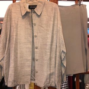 🎉🎉 STUNNING SILK/LINEN 2-PIECE ELLEN TRACY SKIRT SET 🎉🎉